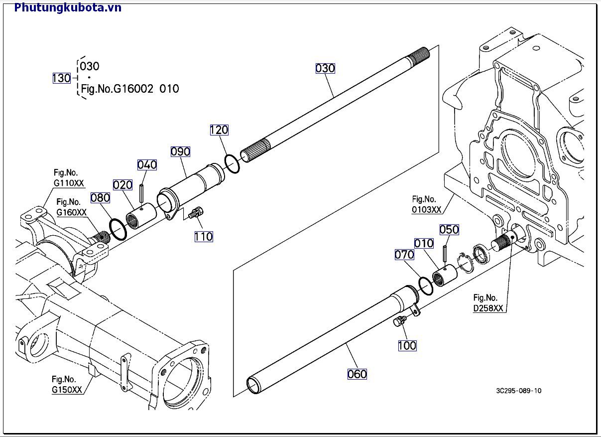Trục truyền động cũ 50001-89999